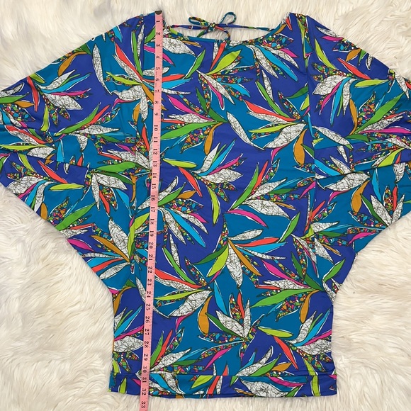 NWOT Trina Turk Multicolored Floral Print Swim Cover-Up Tunic Dress - Picture 4 of 11